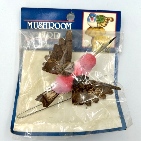 NOS 7 Pks Vintage Mushroom Birds Floral Craft Variety Species Sizes 10 birds - Picture 4 of 8